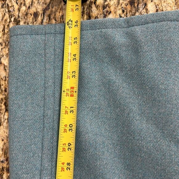 Faconnable Turquoise Wool Blend Single Breasted Button Front Coat Size S - Picture 10 of 10